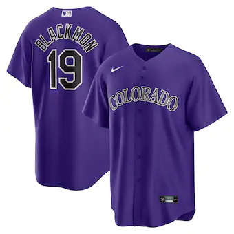 mens nike charlie blackmon purple colorado rockies alternat